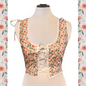 Lucky Brand Women Pink Floral Lace Trim Scoop Button Crop Daisy Jones Top  sz XL