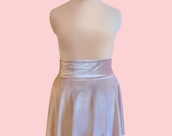 Velvet Pink Skirt Stretch Material Comfortable Everyday Dress Custom Spring Summer Casual