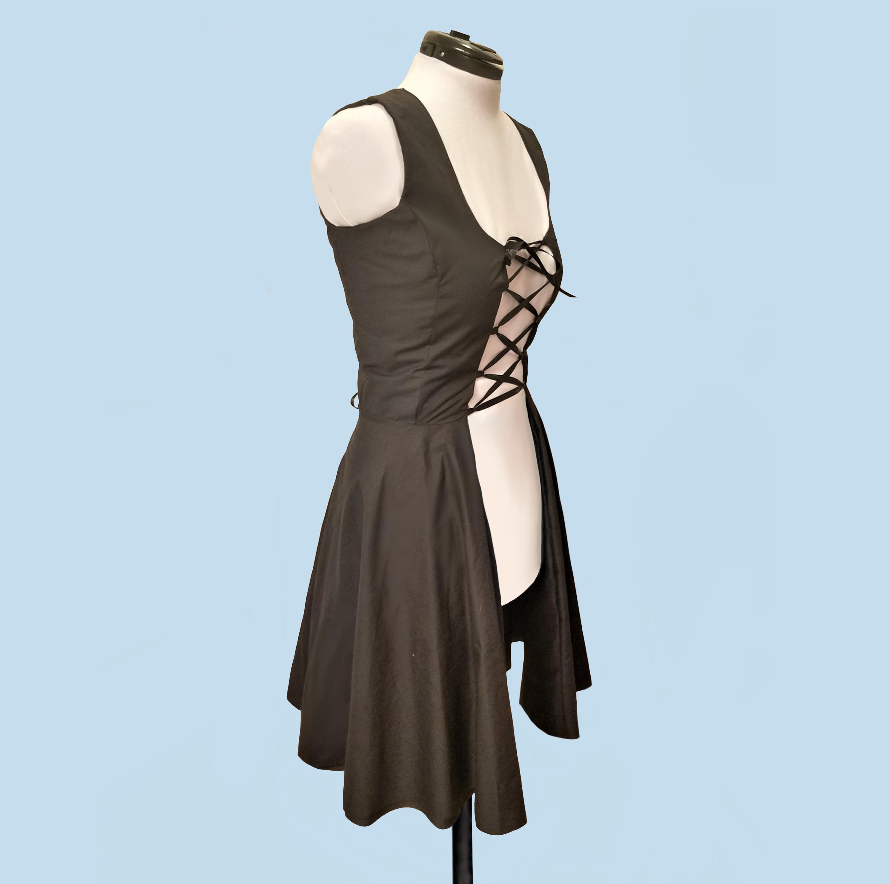 Renaissance Medieval Women's Black Waistcoat Vest Dress Etsy