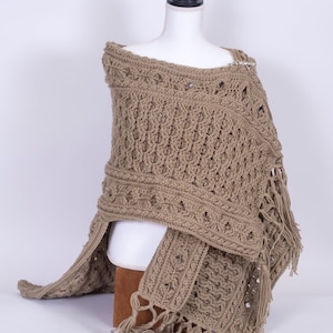 Lough Allen Sweater Back Crocheted Wrap/Shawl - 9 colors available