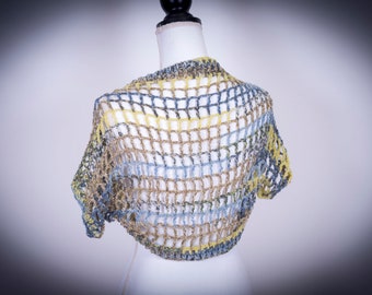 Crocheted Mesh Cocoon Cover Up/Shawl - Size XS/S