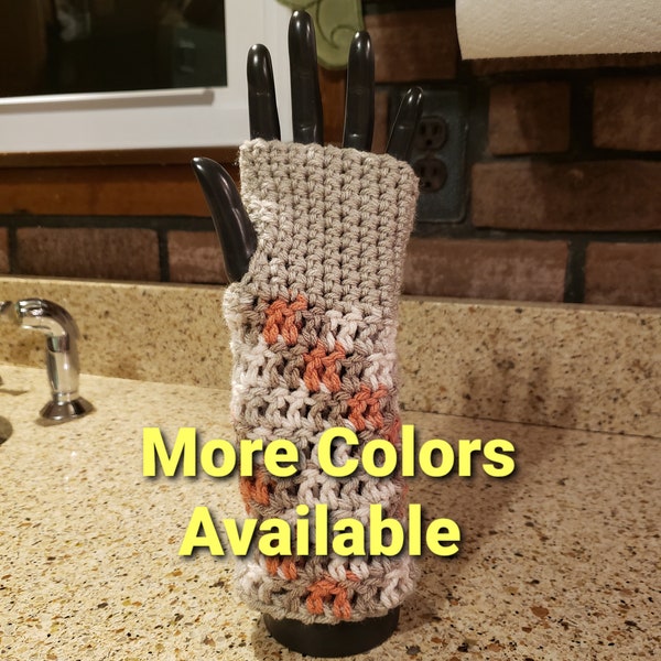 Crocheted Fingerless Gauntlet Gloves for Teens and Adults