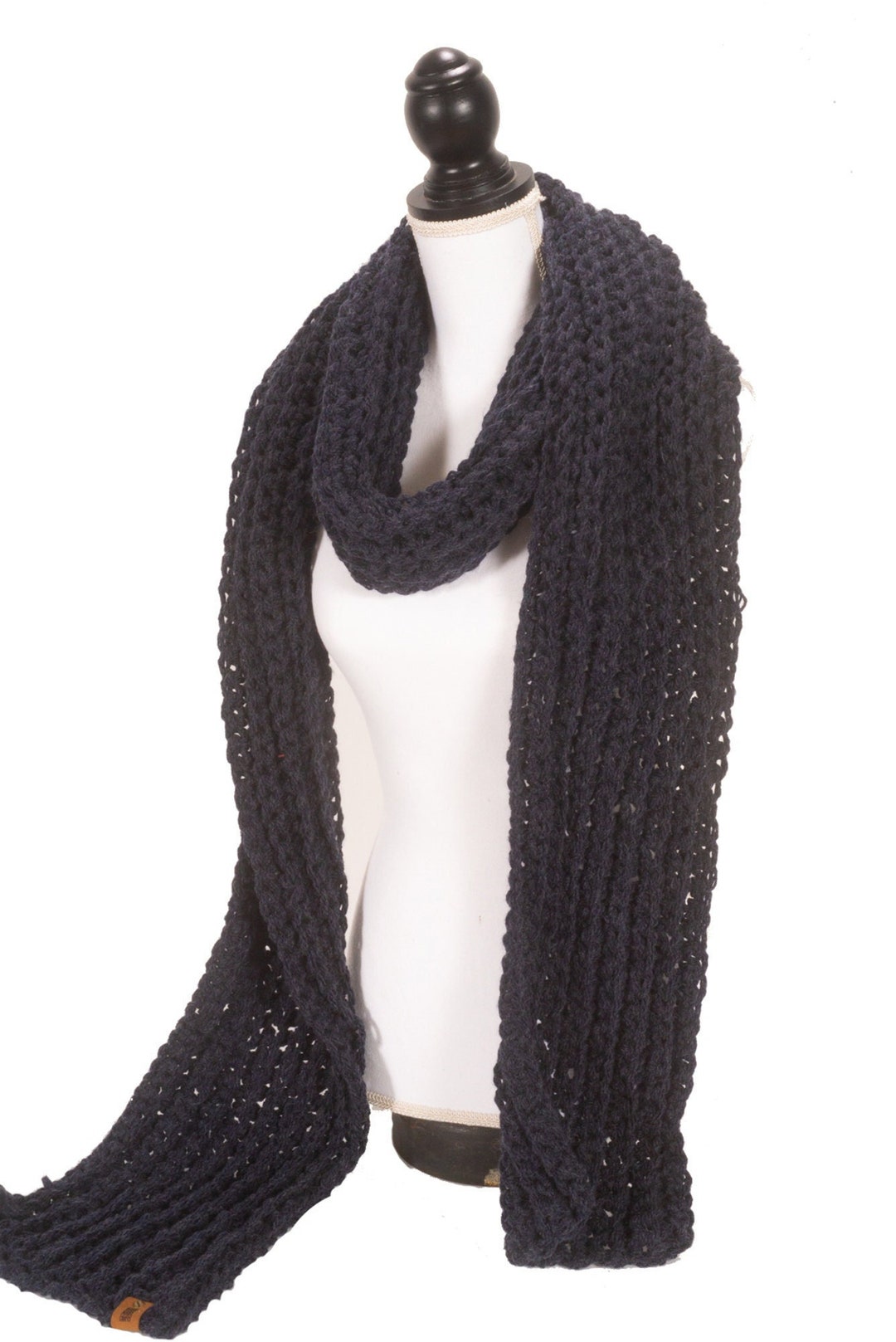 Last Chance – Chunky Ribbed Crochet Scarf • Wool Blend, 5 Colors - Etsy