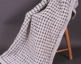 Digital Pattern ONLY *** Crocheted Block Stitch Throw Blanket - Beginner