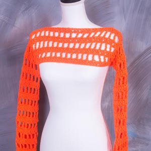 Crocheted crop summer top/shrug - 6 colors available - size small