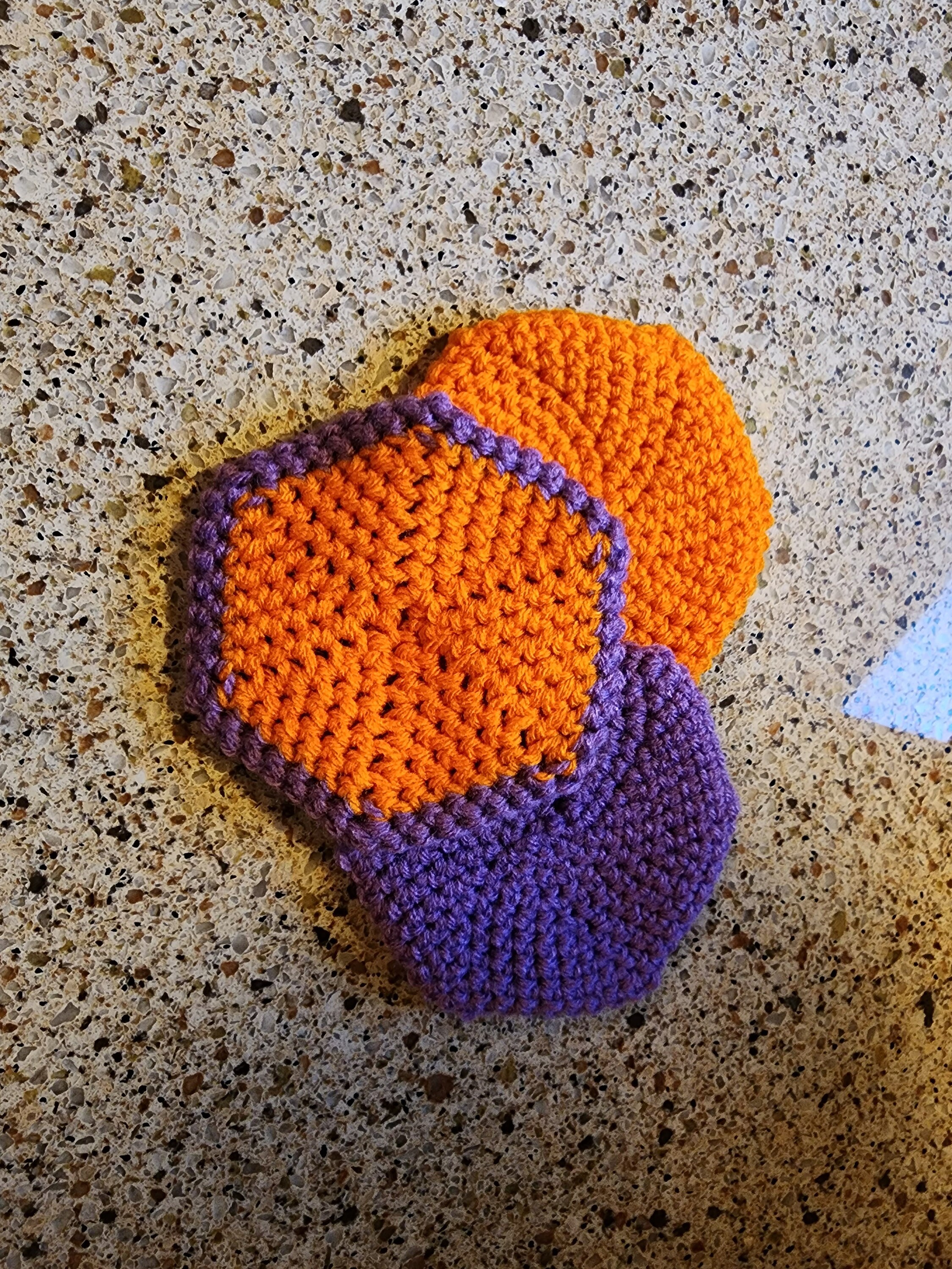 Scrap Yarn Crocheted Scrubbers /buffers Set of 3 Multiple Colors Available Etsy