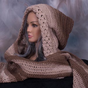 Crocheted Oversized Hooded Scarf - 10 Colors Available