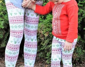 mommy and me christmas leggings