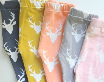 Baby Leggings, Deer Leggings, Baby Gift, Antlers Outfit, Newborn Leggings, Baby Outfit, Baby Shower Gift, Woodland Outfit, Thanksgiving