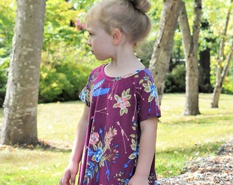 Boho Dress, Fall Dress, Boho Baby Girl, Feathers Dress, Fall Girl Clothes, Floral Dress, Floral Baby Girl, Swing Dress, Thanksgiving Dress