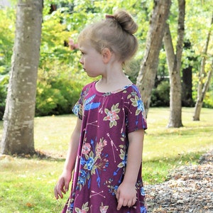 Boho Dress, Fall Dress, Boho Baby Girl, Feathers Dress, Fall Girl Clothes, Floral Dress, Floral Baby Girl, Swing Dress, Thanksgiving Dress image 1