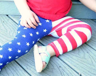 American Flag Leggings, Fourth of July Outfit, Fourth of July Baby Pants, Stars and Stripes Leggings, Baby American Flag Outfit, 4th of July