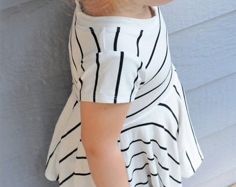 Girl's Peplum, Monochromatic, Striped Shirt, Baby Peplum, Black and White, Baby Basics, Todder Peplum, Striped Baby Top, Baby Shower Gift