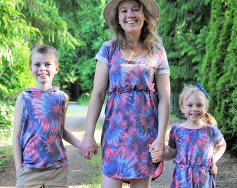 mommy and me tie dye dress