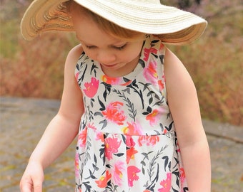 Maxi Dress, Boho Dress, Tank Dress, Floral Maxi Dress, Toddler Maxi Dress, Baby Maxi Dress, Floral Baby Outfit, Baby Shower Gift, Girl Maxi