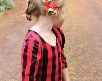 Plaid Dress, Buffalo Plaid Dress, Buffalo Plaid Christmas, Christmas Dress, Holiday Dress, Red Black Plaid Dress, Christmas Plaid Baby Girl