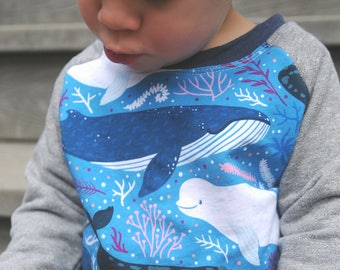 Ocean Sweater, Baby Sweater, Whales Outfit, Narwhal, Beluga, Sea Life Outfit, Boy Sweater, Girl Sweater, Aquarium Outfit, Baby Gift, Toddler