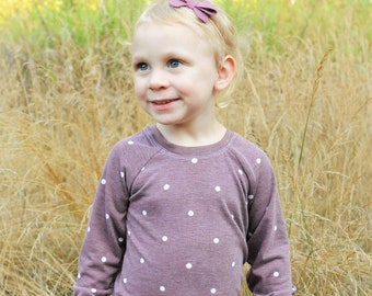 Polka Dot Pullover, Baby Pullover, Toddler Girl Sweater, Purple Toddler Sweater, Purple Pullover, Fall Baby Outfit, Pumpkin Patch, Fall Girl