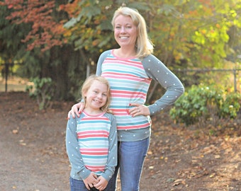 Christmas Sweater, Mommy and Me Sweaters, Mommy and Me Christmas, Matching Christmas Sweaters, Striped Sweater, Striped Mommy and Me, Dots