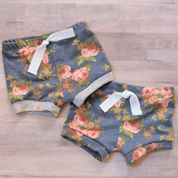 Floral Bummies, Floral Shorties, Floral Shorts, Baby Shorts, Toddler Shorts, Baby Girl Outfit, Floral Baby Outfit, Baby Shower Gift, Newborn