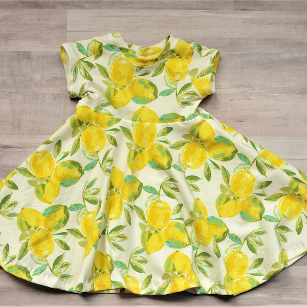 Lemon Dress, Lemon Baby Outfit, Baby Dress, Summer Baby, Twirl Dress, Summer Dress, Easter Dress, Easter Baby, Lemon Baby Shower, Baby Girl