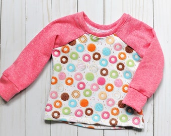 Donut Pullover, Donut Baby Clothes, Donut Baby Birthday, Donut Theme Baby, Donut Back to School, Donut Baby Sweater, Donut Top, Donut Girl