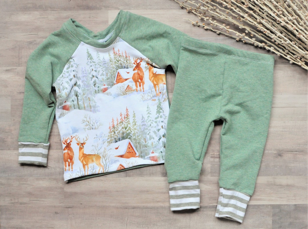 Woodland Baby, Baby Set, Baby Shirt and Pants Set, Gender Neutral Baby