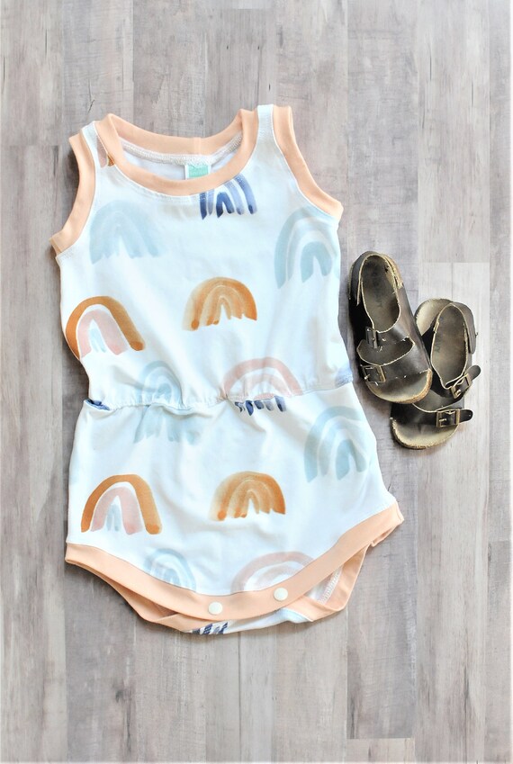 baby rainbow romper