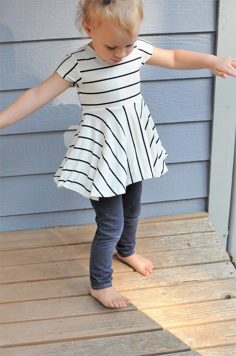 Girl's Peplum, Monochromatic, Striped Shirt, Baby Peplum, Black and White, Baby Basics, Todder Peplum, Striped Baby Top, Baby Shower Gift image 2