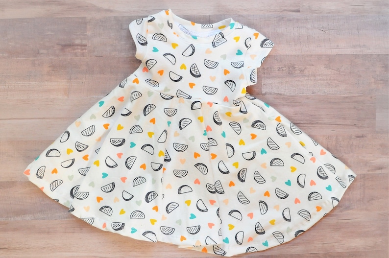 Taco Dress, Taco Baby Dress, Taco Baby Outfit, Taco Twosday, Taco Party, Toddler Dress, Taco Baby Shower, Taco Birthday Party, Cinco de Mayo image 3