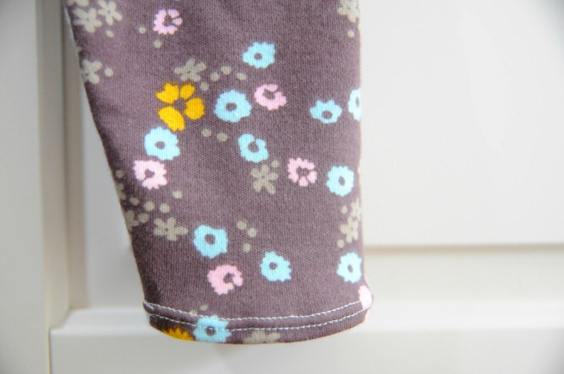Mint Gift Pink Tiny Floral Brown ORGANIC Floral Baby Leggings Newborn Girls Infant Mustard Cotton Knit Baby Outfit Toddler Fall