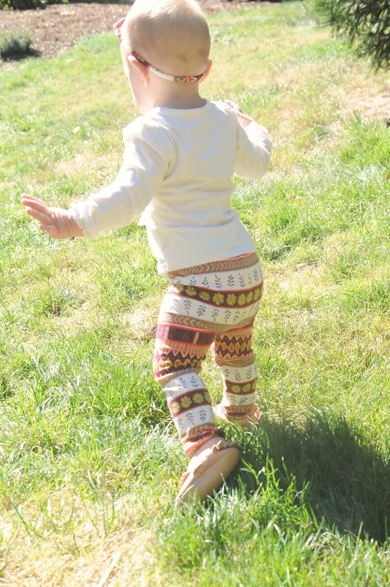 Thanksgiving Leggings, Tribal Baby, Pumpkin Patch Baby, Pumpkin Patch Outfit, Boho Chic Newborn Pants, Baby Leggings, Baby Outfit, Baby Gift image 4