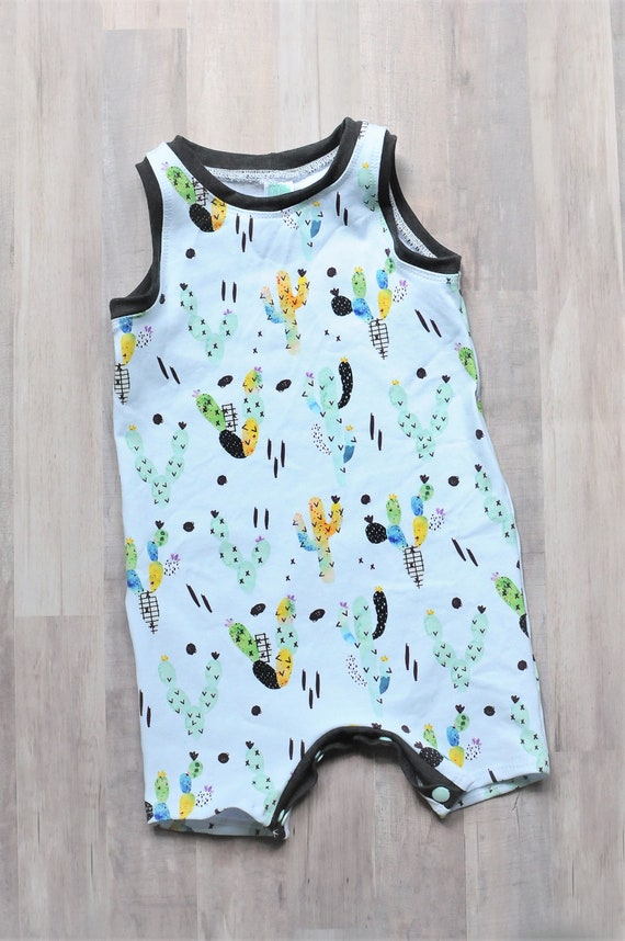 cactus romper baby