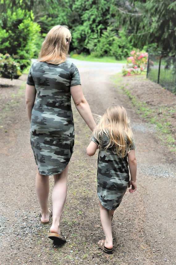 Buy Mommy and Me Dresses Mommy and Me Camo Dresses Mother Daughter Dresses Mommy and Me Outfits Camo Tee Dress Mommy and Me Tee Dresses Online in India Etsy