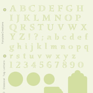 Classical Alphabet & Numbers Stencil, 8-1/2&quot; x 11&quot;