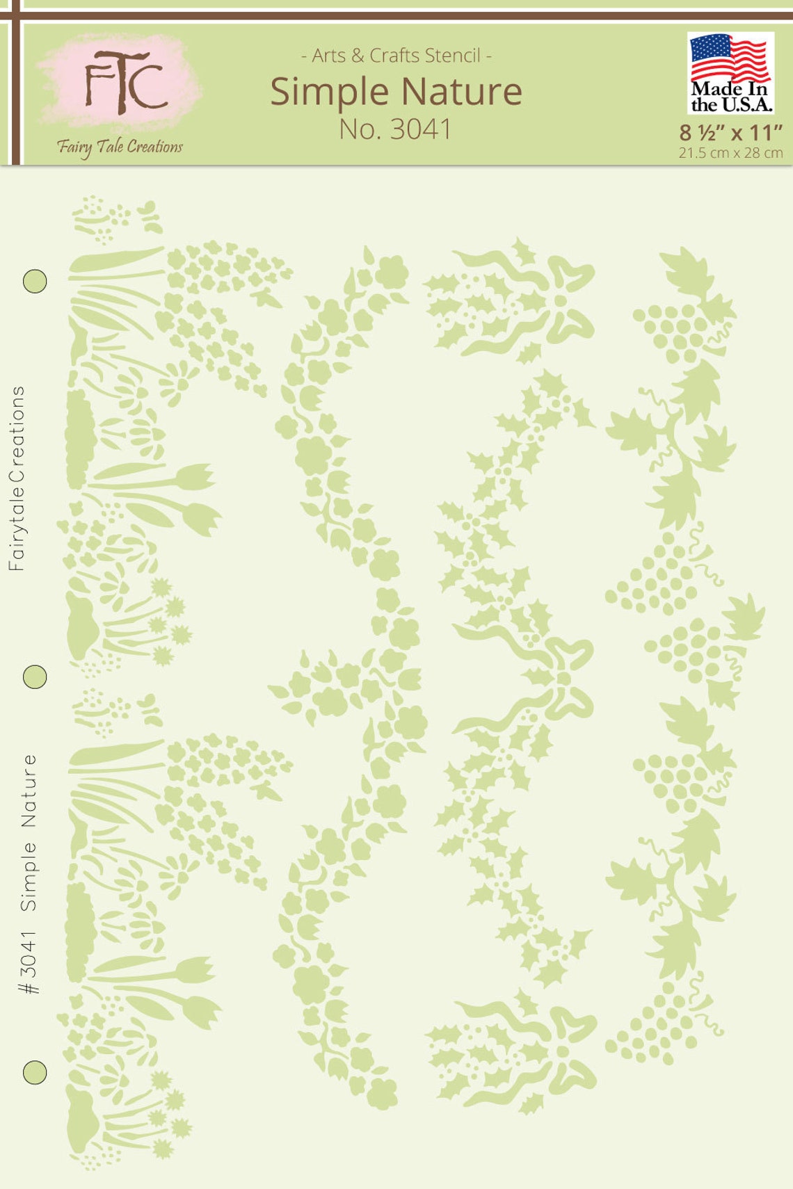 Simple Nature Stencil, 8-1/2" X 11" - Etsy