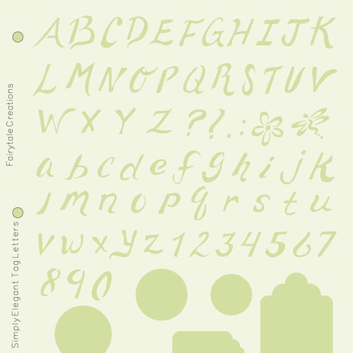 Whimsical Alphabet Stencil 81/2 X 11 Etsy