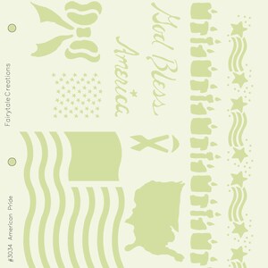 American Pride Stencil, 8-1/2&quot; x 11&quot;