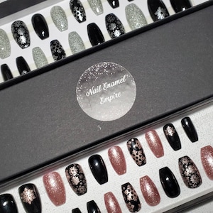 Uñas de copo de nieve / Copos de nieve / Uñas / Holo / Holo Nails / Glitter / Glitter Nails / Winter / Winter Nails / Falsas Nails / Press on Nails