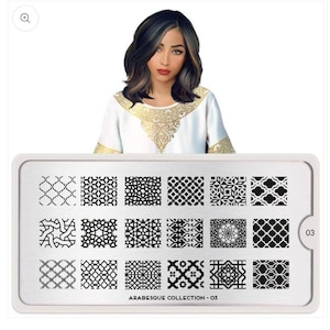 Mo-You London Nail Stamping Plate | Nail Stamping Plate | Nails | Arabesque | Enchanted | Fashionista | Flower Power | Hipster | Illusion