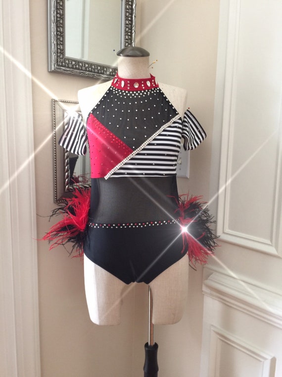 red and black jazz costume