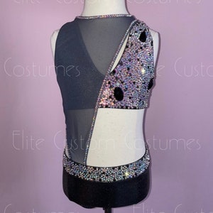 Custom Dance Costume Jazz Musical Theater Leotard with Mesh Overlay