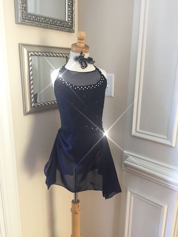 2 Piece Custom Lyrical Dance CostumeBallet NAVY with Etsy