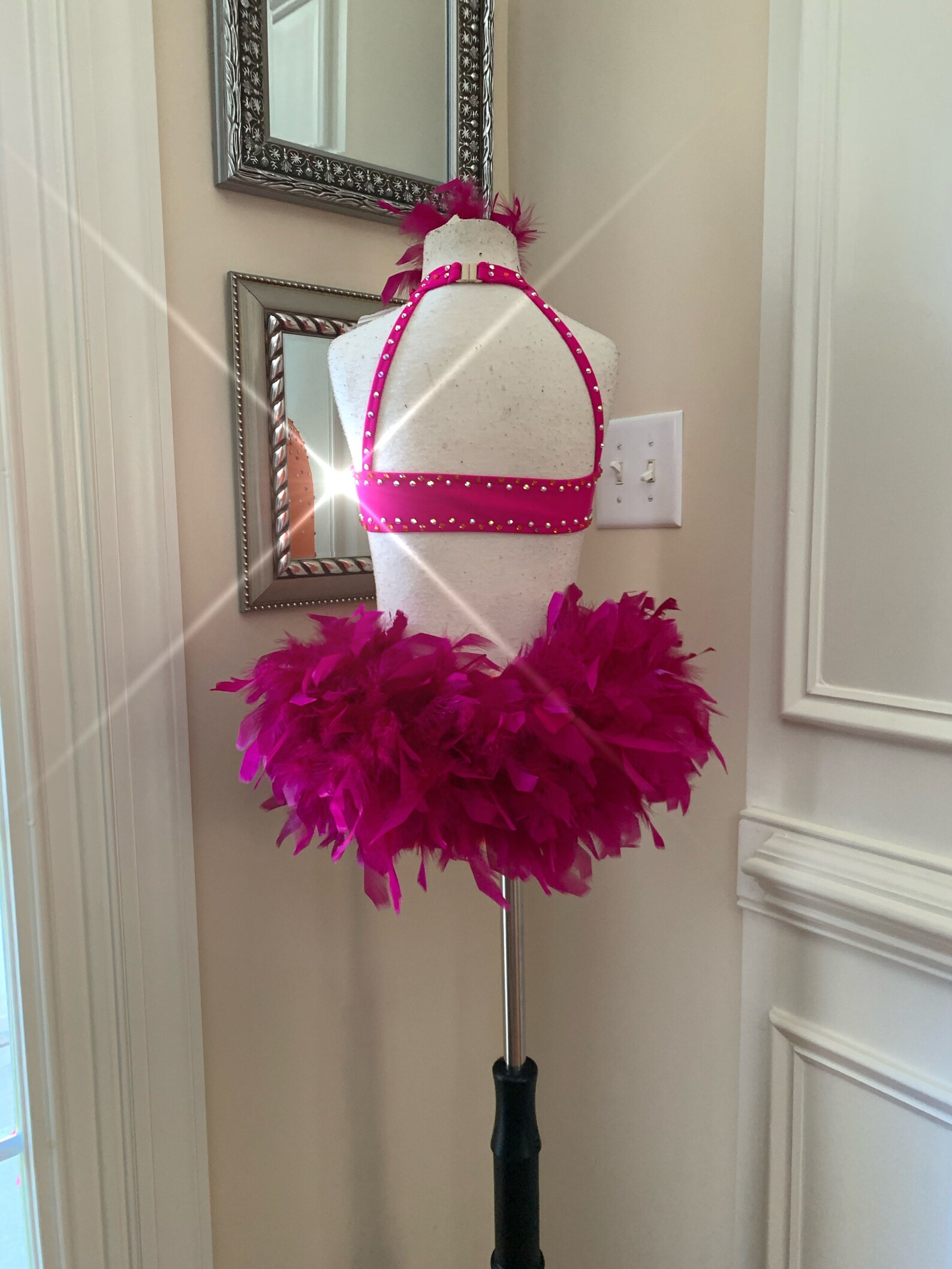 Custom Dance Costume Jazz Musical Theater With Feathers Etsy