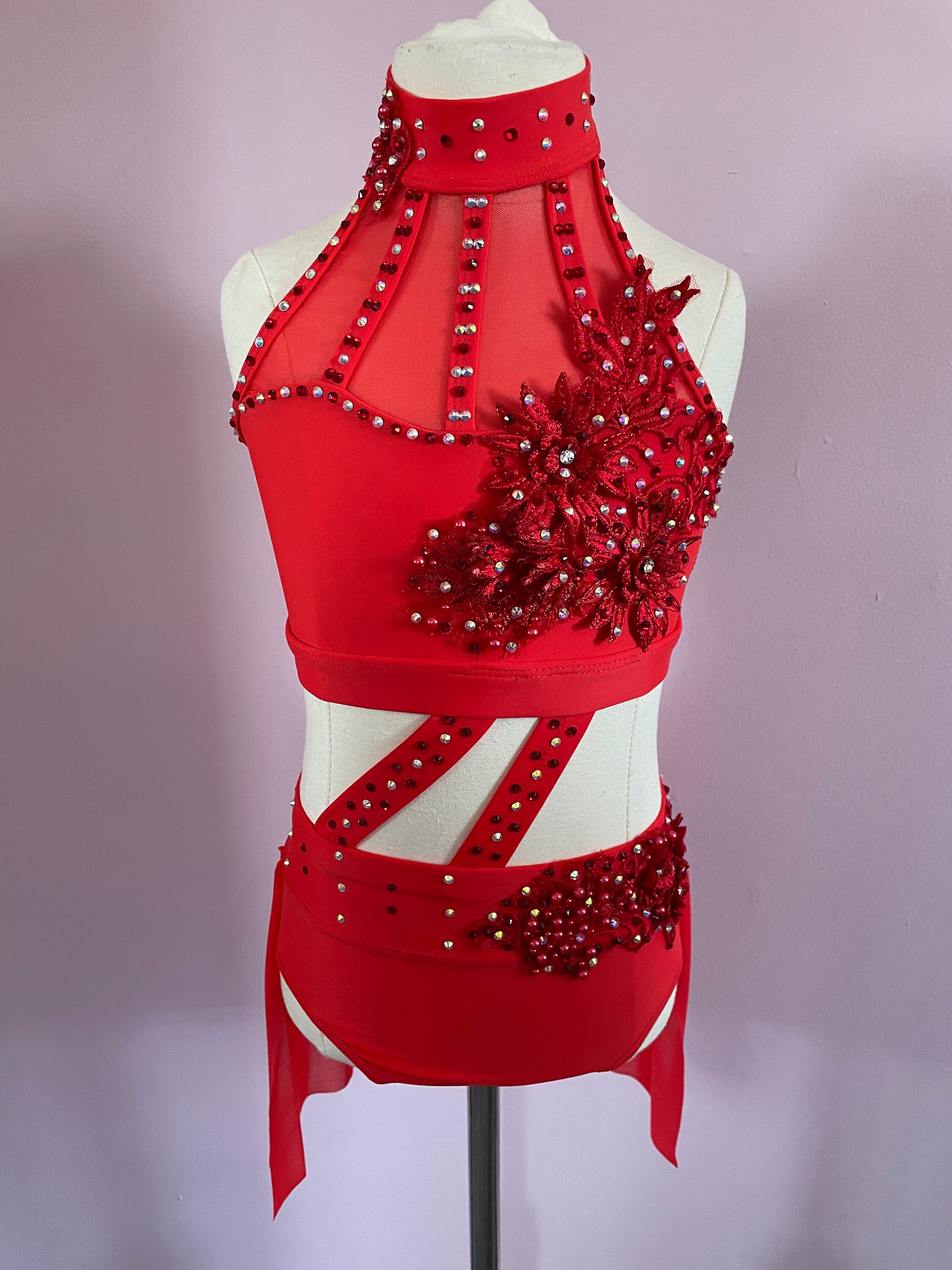 red dance costumes