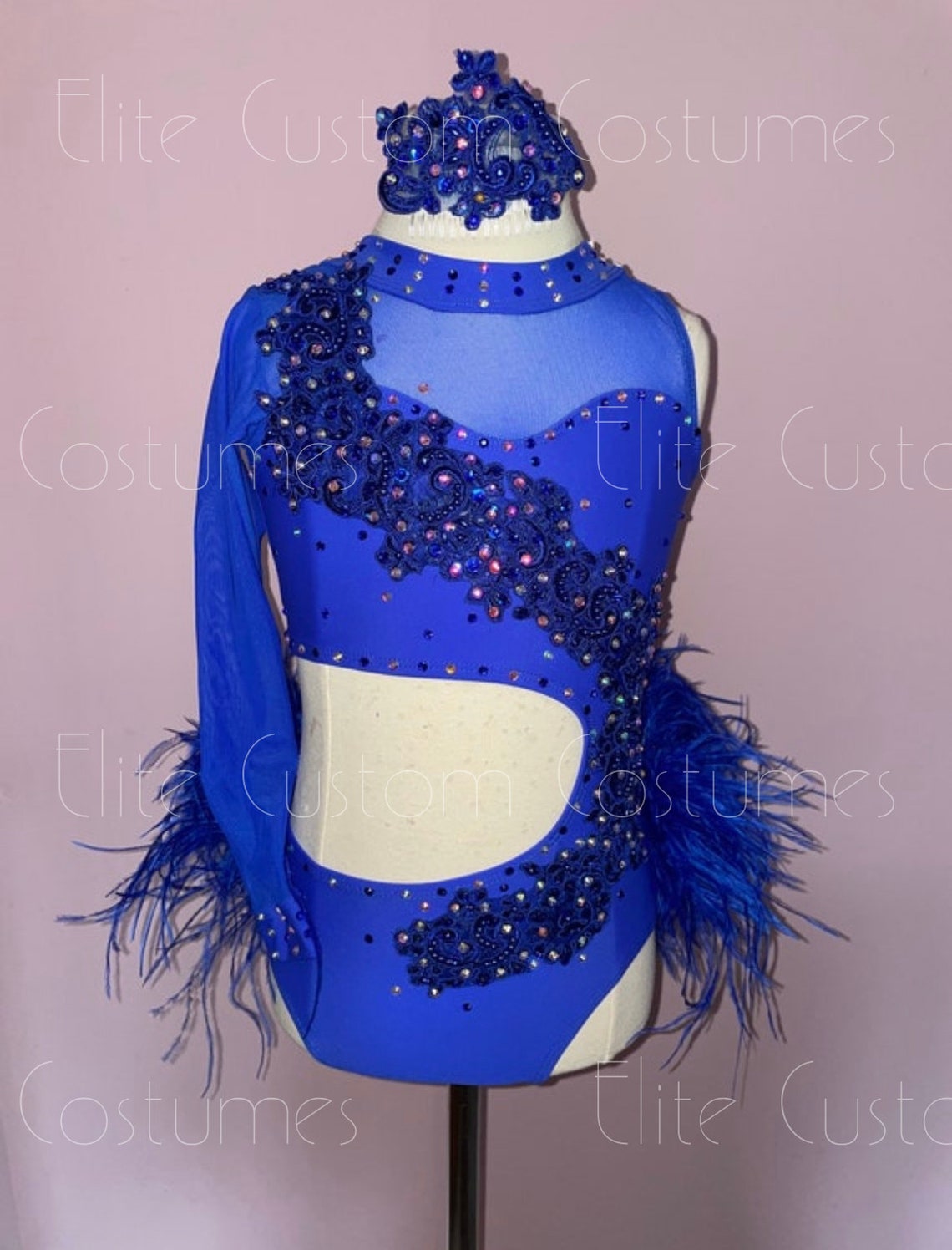 Custom Dance Costume Jazz Musical Theater Royal Blue Leotard Etsy