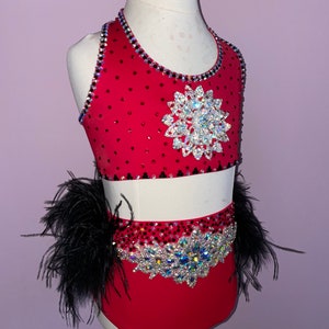Custom Dance Costume Jazz Musical Theater Red 2 Piece With - Etsy