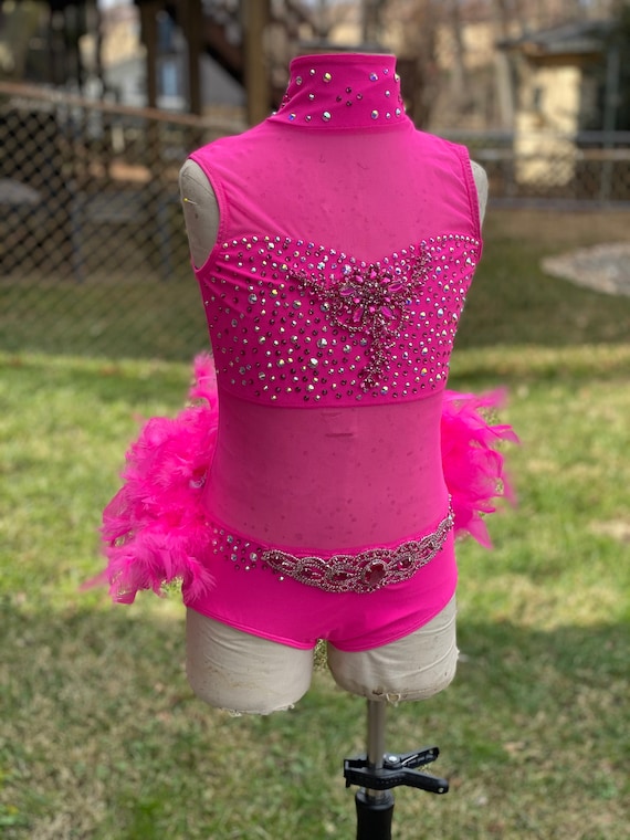 Custom Dance Costume Jazz Musical Theater Hot Pink Leotard with
