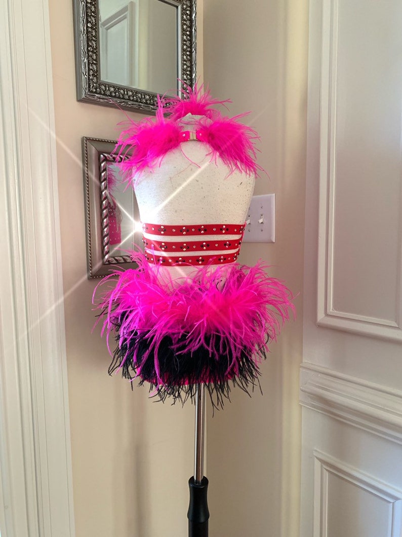 Or Custom Dance Costume Jazz Musical Theater With Feathers Etsy