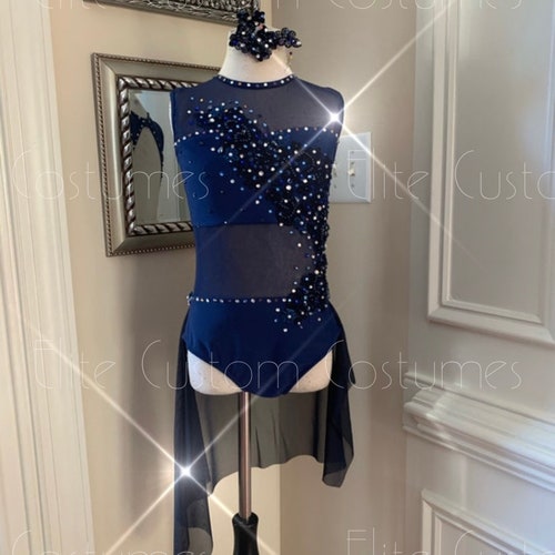 Custom Dance Costumes Lyrical Jazz Contemporary Slate Grey Etsy